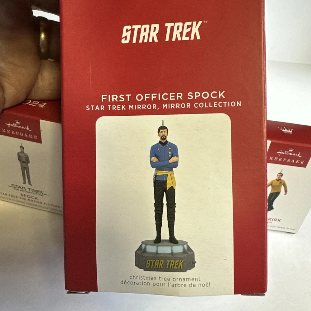 Lot of 3 Star Trek Keepsake Christmas Ornament's First Officer Spock, Cpt. Kirk